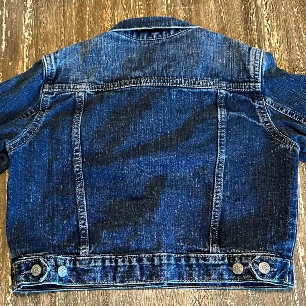 Gymboree Go Outside Denim Jean Jacket Blue Unisex Youth Kid’s Size Medium 7/8